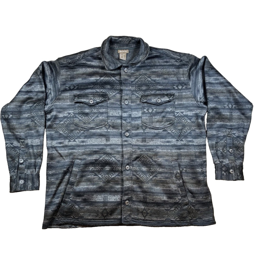 Ariat Caldwell Southwest Printed Shirt Jacket Western Heavy Button up Men's XL